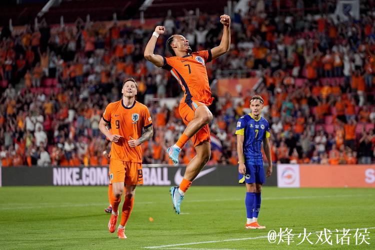 欧国联-齐尔克泽与加克波建功 荷兰5-2大胜波黑迎首胜